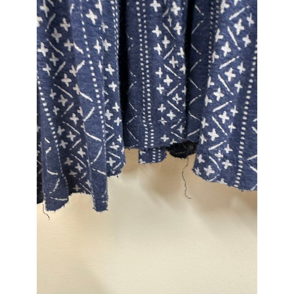 Free People Borderline Tank Mini Dress Medium Boho Embroidered Tunic Ruffle Hem - Picture 10 of 16